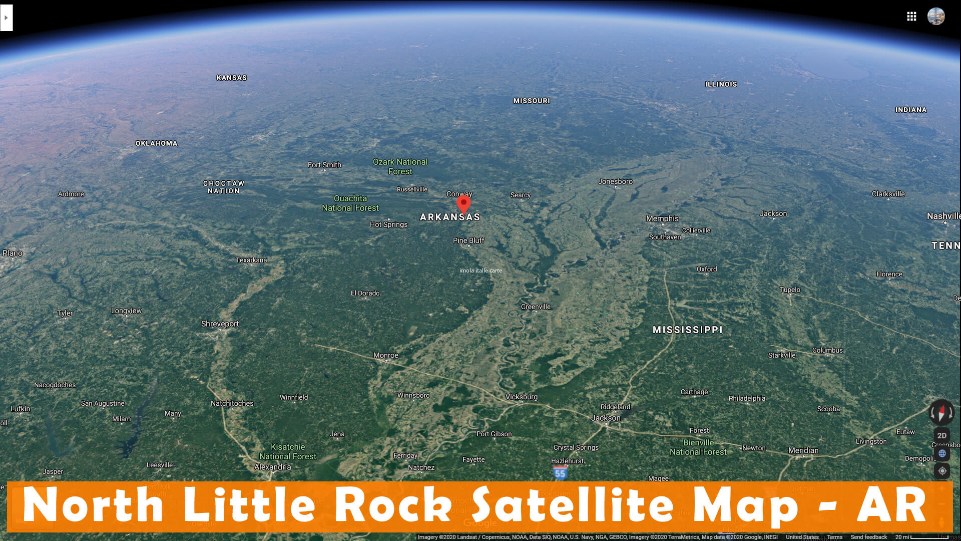 North Little Rock Satellite carte